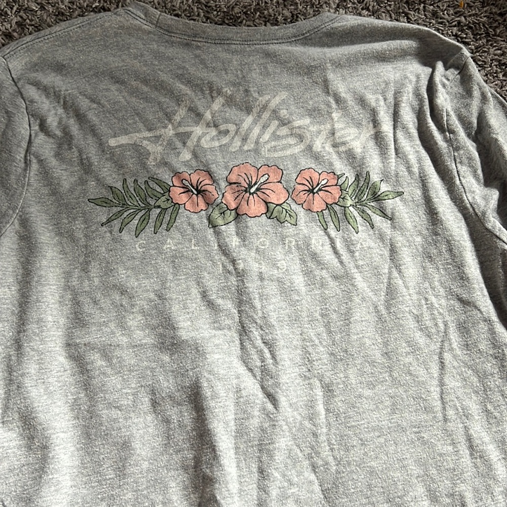 love sleeve hollister tee! (design on back)